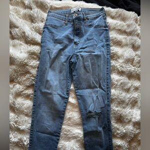 Fashion Nova Blue Distressed Jeans
